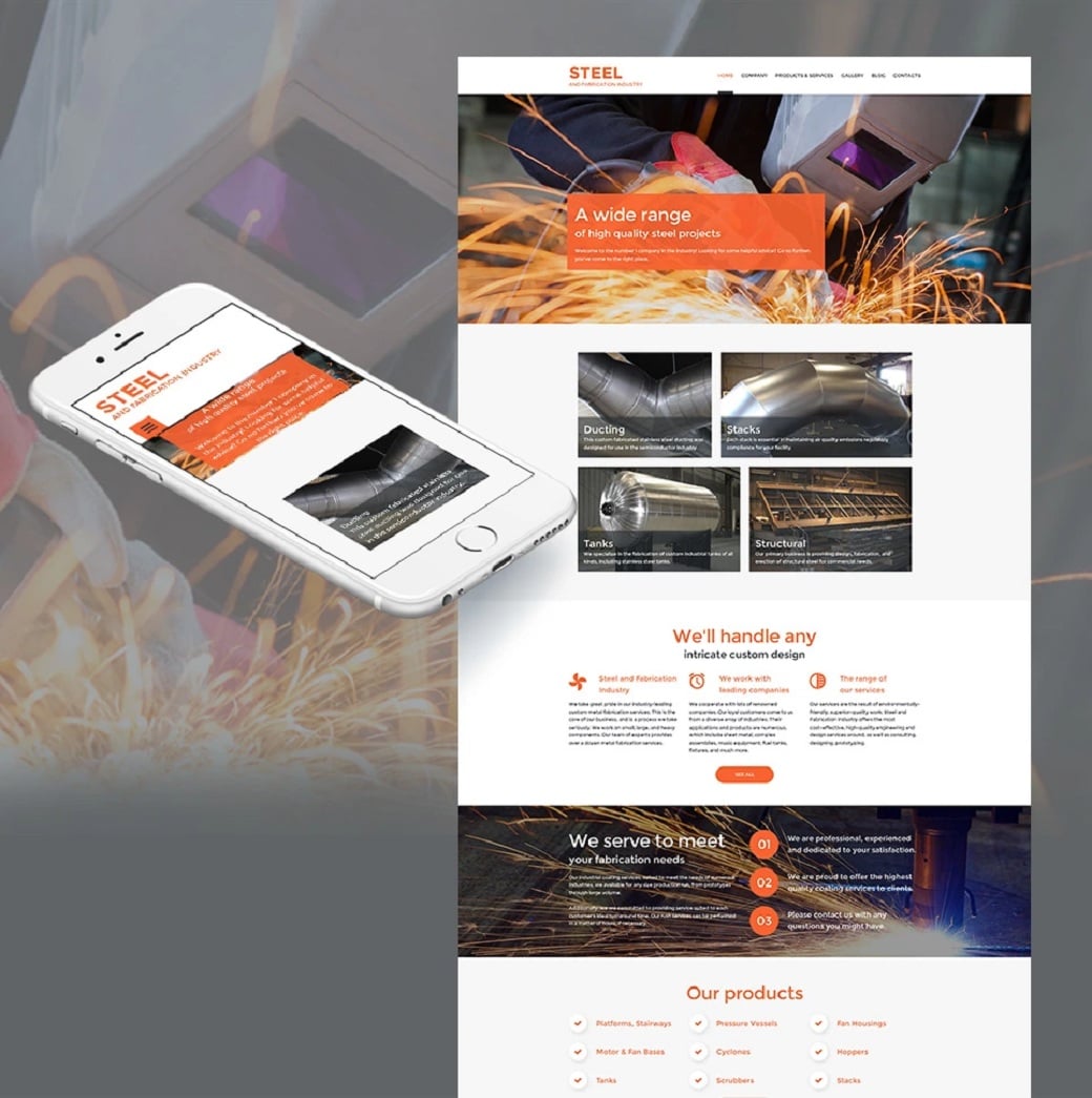 How to make an industrial website - steel